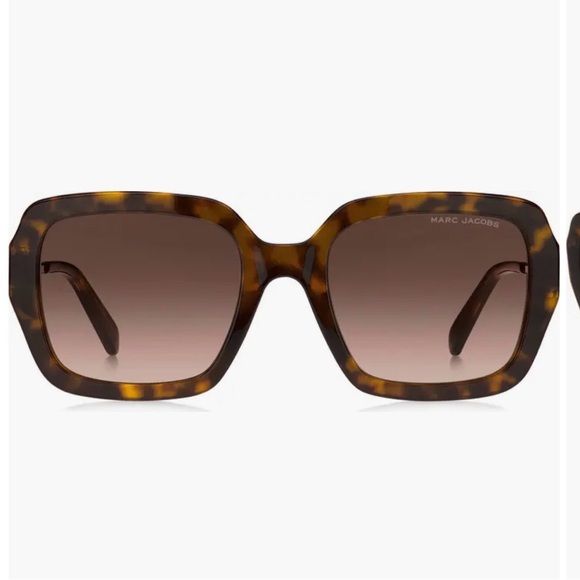 Marc Jacobs Square Sunglasses in Dark Tortoise with Gradient Lenses main image 7
